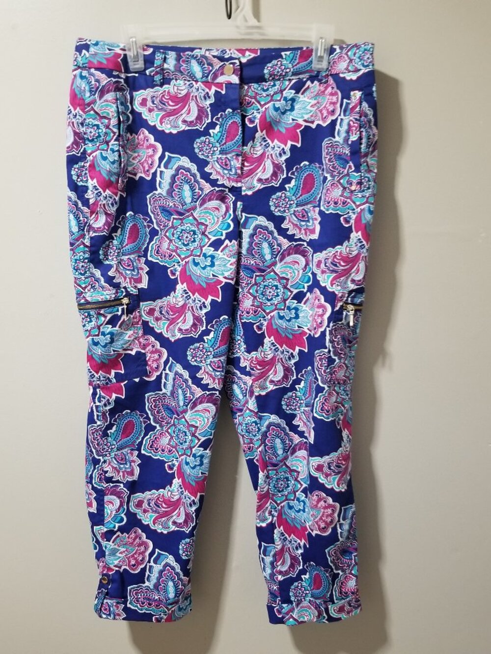 Chico's Crop High Rise Paisley Pants Women's 1.5